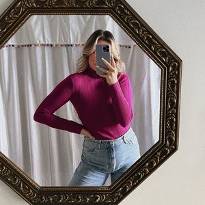 Pink Turtleneck Top - Size S